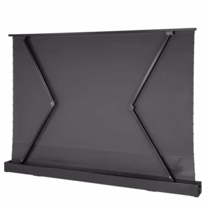 Back view of Motorised Floor Rising Projection Screen with durable frame.