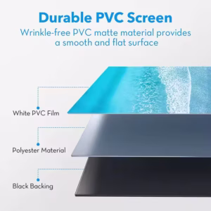 Matte white screen material of Fast Fold Projection Screen